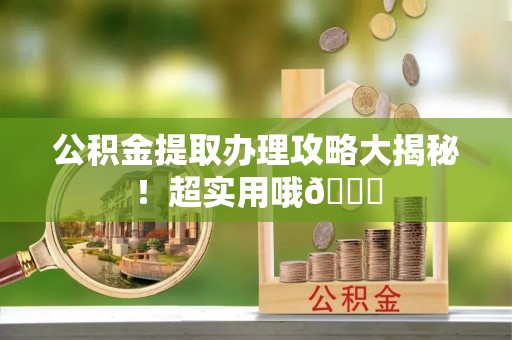 巴青公积金提取办理攻略大揭秘！超实用哦😉